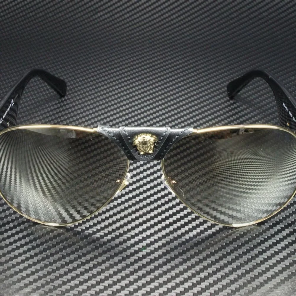 SALE! Versace 62mm Gold Trim Men Sunglasses - Picture 2 of 5